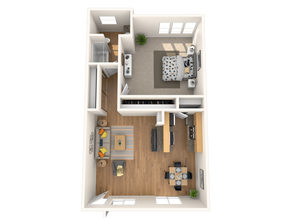 Jr. 1 Bedroom, 1 Bathroom 141 floor plan